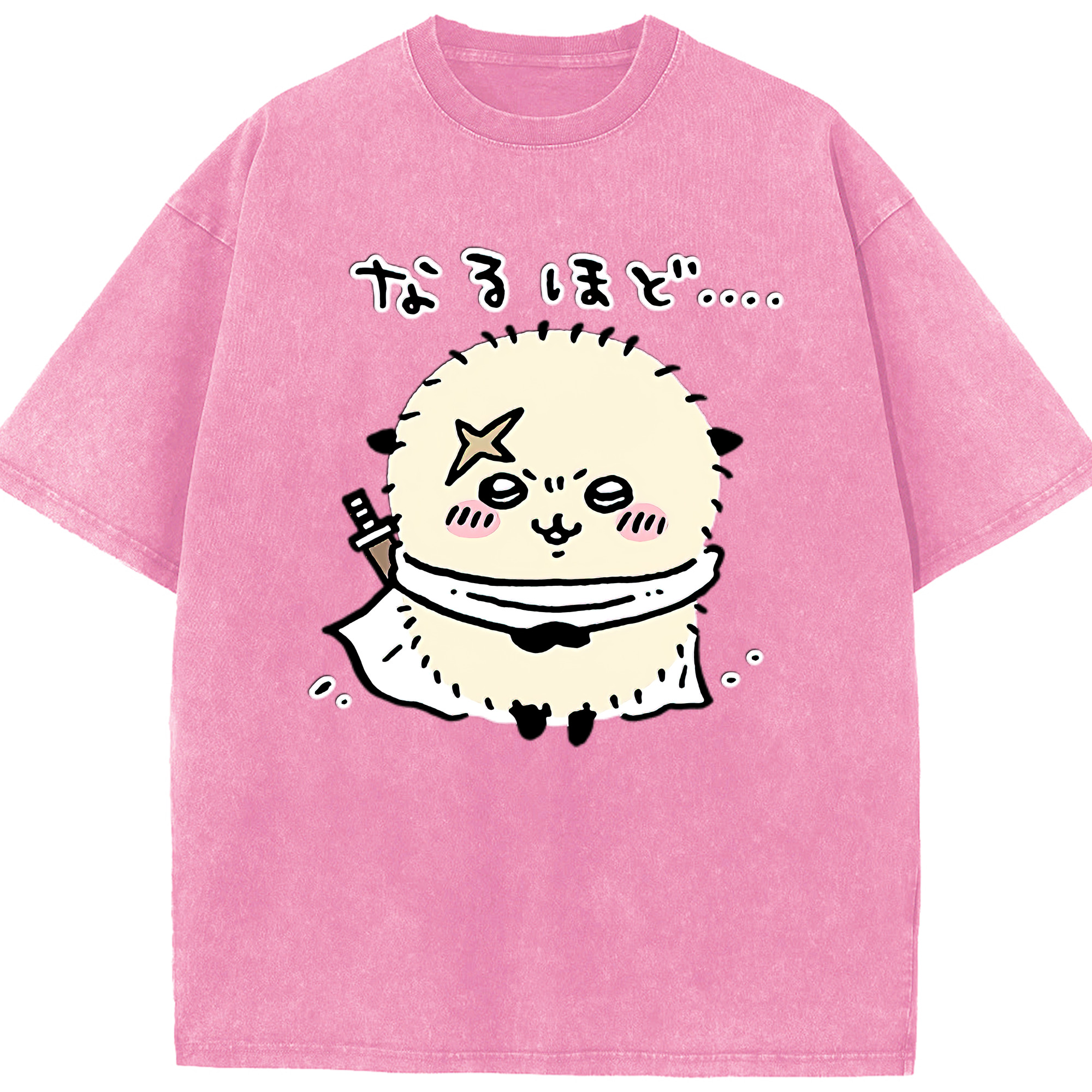 （画像用） ちいかわ ラッコ Chii-kawa Sea otter 綿100% ヴィンテージ風 半袖Tシャツ（フロントプリント）